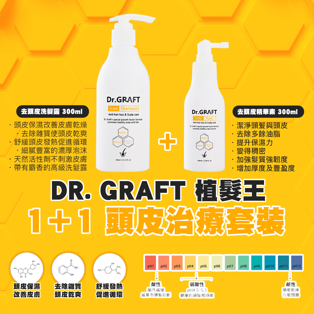 DR. GRAFT 植髮王|孕育洗頭水300ML+孕育精華素100ML套裝(現貨）